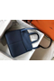 Hermes Halzan 31cm Bag In Blue Agate Clemence Leather Replica