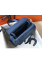 Hermes Halzan 31cm Bag In Blue Agate Clemence Leather Replica