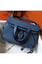 Hermes Halzan 31cm Bag In Blue Agate Clemence Leather Replica