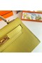 Hermes Kelly 19cm Shoulder Bags Epsom Leather KL19 Gold hardware lemon Replica
