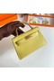 Hermes Kelly 19cm Shoulder Bags Epsom Leather KL19 Gold hardware lemon Replica