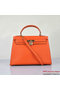 Hermes Kelly 32cm Shoulder Bags H6108 Orange Leather Gold Replica