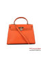 Hermes Kelly 32cm Shoulder Bags H6108 Orange Leather Gold Replica