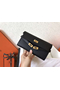 Hermes Kelly Classic Long Wallet In Black Epsom Leather Replica