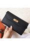Hermes Kelly Classic Long Wallet In Black Epsom Leather Replica