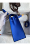 Hermes Kelly Sellier 25 Handmade Bag In Blue France Epsom Calfskin Replica