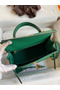 Hermes Kelly Sellier 25 Handmade Bag In Vert Vertigo Epsom Calfskin Replica