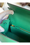Hermes Kelly Sellier 25 Handmade Bag In Vert Vertigo Epsom Calfskin Replica