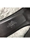 Hermes Oran Sandals In Black Suede With Black Crystal Replica