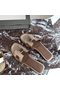 Hermes Oran Sandals In Champagne Swift Leather Replica