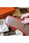 Hermes Oran Sandals In Red Ostrich Leather Replica