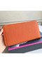 Hermes Orange Clemence Azap Zipped Wallet Replica