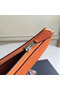 Hermes Orange Clemence Azap Zipped Wallet Replica