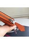 Hermes Orange Clemence Azap Zipped Wallet Replica
