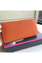 Hermes Orange Clemence Azap Zipped Wallet Replica
