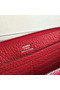 Hermes Red Clemence Azap Zipped Wallet Replica