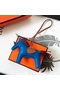 Hermes Rodeo Horse Bag Charm In Blue/Camarel/Ruby Leather Replica
