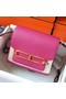 Hermes Roulis 19cm Evercolor 9D H9003 Plum&Gold Replica