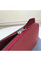 Hermes Ruby Clemence Azap Zipped Wallet Replica
