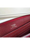 Hermes Ruby Clemence Azap Zipped Wallet Replica