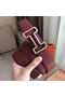 Hermes Tonight 38MM Reversible Belt In Ruby/Gold Epsom Leather Replica
