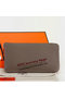 Hermes Zipper Wallet Original Saffiano Leather A309 Dark Gray Replica