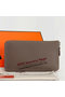 Hermes Zipper Wallet Original Saffiano Leather A309 Dark Gray Replica