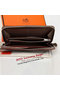 Hermes Zipper Wallet Original Saffiano Leather A309 Dark Gray Replica