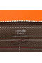 Hermes Zipper Wallet Original Saffiano Leather A309 Dark Gray Replica