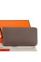 Hermes Zipper Wallet Original Saffiano Leather A309 Dark Gray Replica