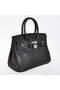 Hermes Birkin 25CM Tote Bags Togo Leather Black Silver Replica