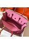 Hermes Birkin 30 Handmade Bag In Pink Clemence Leather Replica
