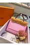 Hermes Herbag 31CM Original Canvas Leather & Calfskin 45987 Pink&Apricot Replica