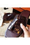 Hermes Izmir Sandals In Bordeaux Shiny Niloticus Crocodile Replica