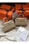Hermes Kelly 19cm Shoulder Bags Epsom Leather KL19 grey Replica