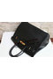Hermes Kelly 35cm Handle Bag Black Ostrich Leather Gold Replica