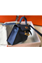 Hermes Kelly Mini II Bag In Blue Agate Epsom Leather GHW Replica