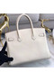 Hermes original Epsom Leather HB35O cream&silver Metal Replica