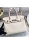 Hermes original Epsom Leather HB35O cream&silver Metal Replica
