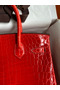 Hermes Birkin 30 Handmade Bag In Red Crocodile Niloticus Shiny Skin Replica