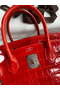 Hermes Birkin 30 Handmade Bag In Red Crocodile Niloticus Shiny Skin Replica