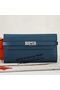 Hermes Kelly Original Saffiano Leather Bi-Fold Wallet A708 Dark Blue Replica