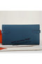 Hermes Kelly Original Saffiano Leather Bi-Fold Wallet A708 Dark Blue Replica