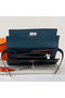 Hermes Kelly Original Saffiano Leather Bi-Fold Wallet A708 Dark Blue Replica