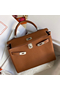 Hermes Kelly Retourne 32 Handmade Bag In Gold Clemence Leather Replica