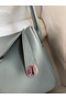 Hermes Lindy 26 Handmade Bag In Vert Amande Clemence Leather Replica