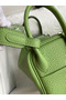 Hermes Mini Lindy Handmade Bag In Vert Cypres Clemence Leather Replica