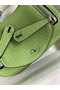 Hermes Mini Lindy Handmade Bag In Vert Cypres Clemence Leather Replica