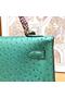 HERMES Ostrich Leather Toto Bag 1788 Green Replica