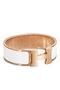 Hermes White Enamel Clic Clac H PM Bracelet Replica